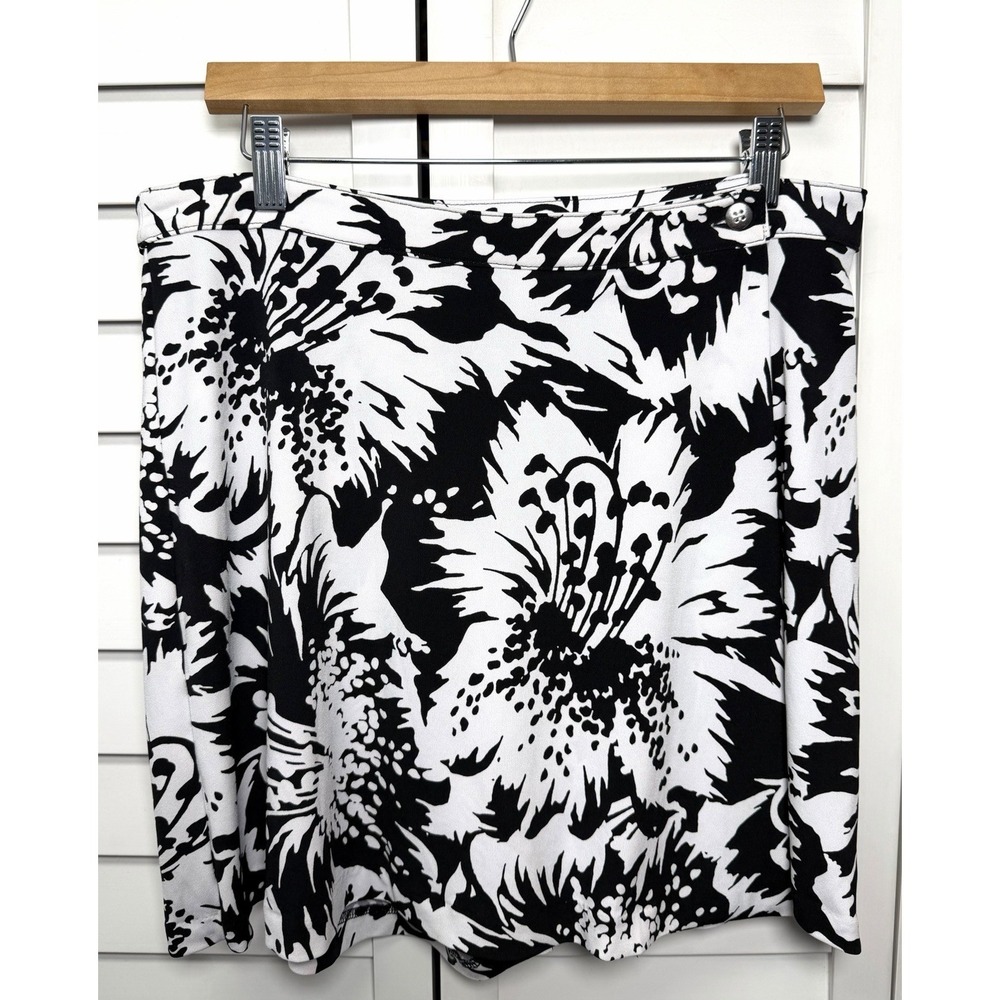 Michael Kors Floral Jersey Wrap Front Skort Resort Beach Women's Size 10 NWT